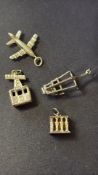 4 Silver charms