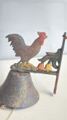 Cast iron rooster door bell