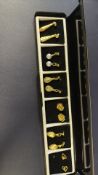 Collection of yellow metal earrings all untested