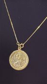9ct Gold chain & pendant 1.9g