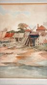 D. B. Hardy, Sandwich – Shipyard Watercolour