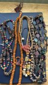Natural hardstone African necklaces, possibly trib