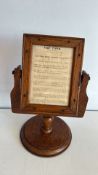 Antique oak optometrist test type viewer