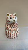 Royal crown derby hamster silver stopper
