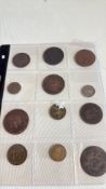 12 assorted coins & tokens