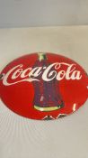 Enamel Coca-Cola sign