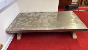 Industrial steel-top low table