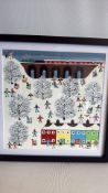 Gordon Barker framed watercolour snow scene
