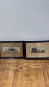 Pair of Thomas Stevens Stevengraph woven silk pictures