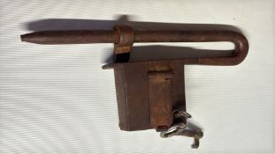Hand-forged iron gate latch bolt