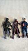 Group of three sci-fi action figures