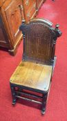 Victorian oak childs rocking chair