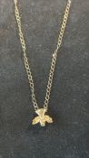 9ct gold chain with angel pendant 1.4 grams