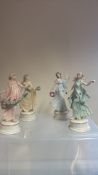 Set of 4 Wedgwood The Dancing Hours limited edition porcelain figurines