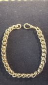 9ct gold bracelet 20cm 19.5 grams