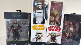 Group of Star Wars boxed action figures