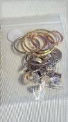 10 Pairs of silver assorted earrings
