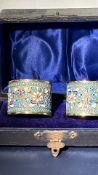 Antique Russian silver gilt cloisonné enamelled na