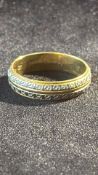 18ct gold eternity ring 4.7 grams. size Q