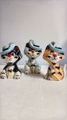 Lorna Bailey set of 3 musketeer cats