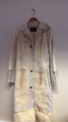 Diana Warren cream mink fur and leather coat with accessories