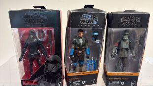 Set of 3 Star Wars Black Series action figures: Imperial Death Trooper, Axe Woves, Migs Mayfeld