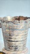 Silver-plated wine cooler and brass tableware pieces