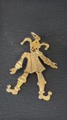 9ct Gold articulating jester pedant Weight 2.6g