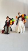 2 Royal Doulton figures The Balloon man & Biddy pe
