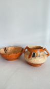 Pair of Crown Ducal Charlotte Rhead earthenware bowls, c.1930s