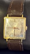 Preziosa Swiss Automatic Gold Plated watch with sq