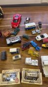 Collection of die-cast model vehicles