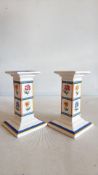 Pair of Villeroy & Boch Julieâ porcelain candlesticks