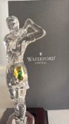 Waterford Crystal golfer figurine on plinth with box