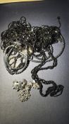 Collection of unsorted costume jewellery