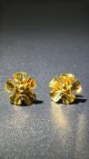 Pair of 9ct gold earrings