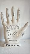 Ceramic palmistry hand