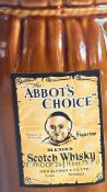 “Abbot's Choice” figural Scotch whisky ceramic decanter