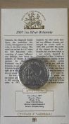 2007 1 oz Silver Britannia Coin with Certificate