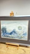 John Clarke (1979) signed watercolour landscape