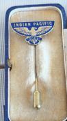 Boxed indian pacific pin