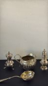 4x Pieces of silver - silver sifting spoon, silver