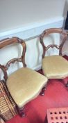 Pair of Victorian mahogany balloon-back dining chairs