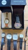 7 Wristwatches, all untested to include - Ingersol