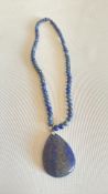 Silver clasp agate necklace