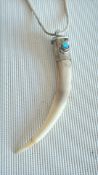Bone tooth necklace