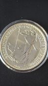 2002 Royal Mint Britannia One-Ounce Silver Â£2 Coin with COA