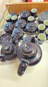 Stoneware glazed tea and table service