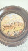 Frame prat ware pot lid horse racing