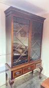 Mahogany glazed display cabinet